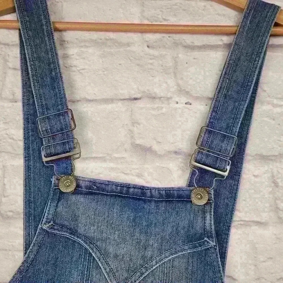Denim Short Overalls Sz M - Picture 3 of 10